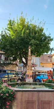 A stroll through the small town of Eguisheim in Alsace Stock-Fotos