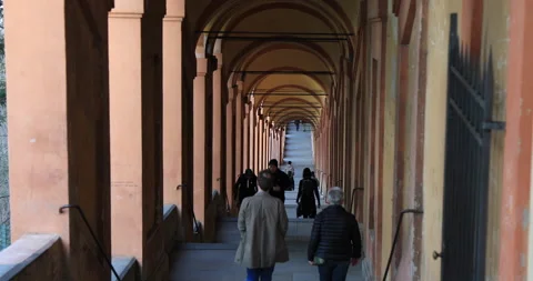 A stroll under the porticoes Stock Footage 170877614