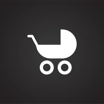 Stroller icon on background for graphic and web design. Simple illustration イラスト素材