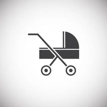 Stroller icon on background for graphic and web design. Simple illustration Stock-Illustration