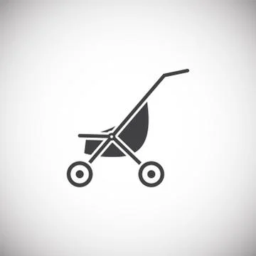 Stroller icon on background for graphic and web design. Simple illustration Stock-Illustration