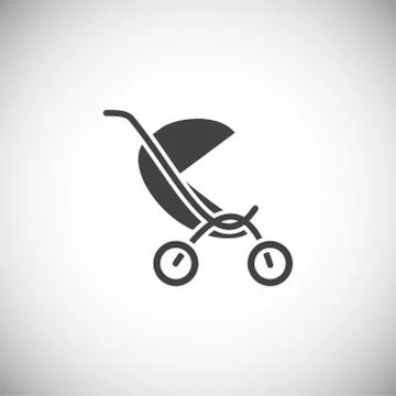 Stroller icon on background for graphic and web design. Simple illustration イラスト素材