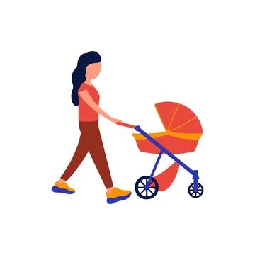 Stroller Stock Illustration