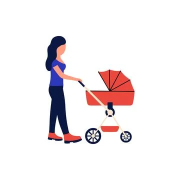 Stroller Stock Illustration
