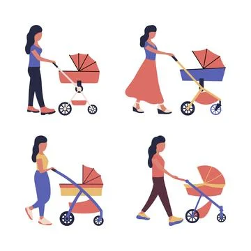 Stroller Stock Illustration