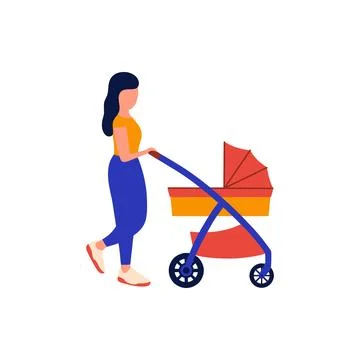 Stroller Stock Illustration