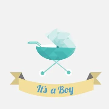 Stroller ilustrator over white color background Stock Illustration