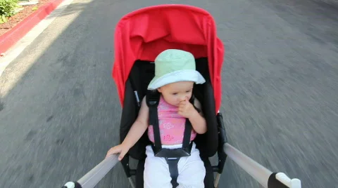 Stroller ride Stock Footage 494806