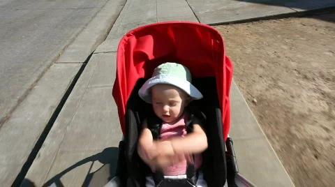 Stroller ride Stock Footage 494825