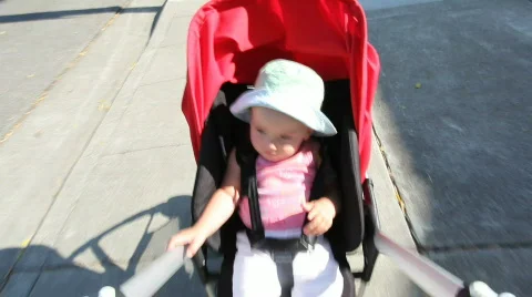 Stroller ride Stock Footage 494846