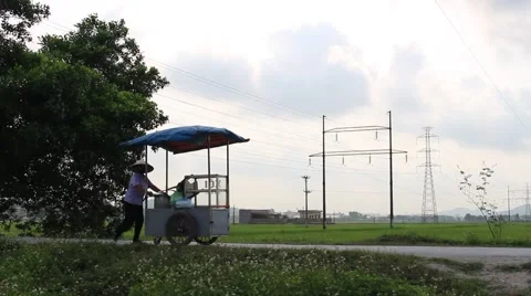 Stroller on the street Stock Footage 52373560