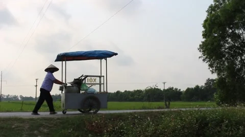 Stroller on the street Stock Footage 52373567