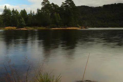 Strolling around Loch Beannacharan Stock Photos