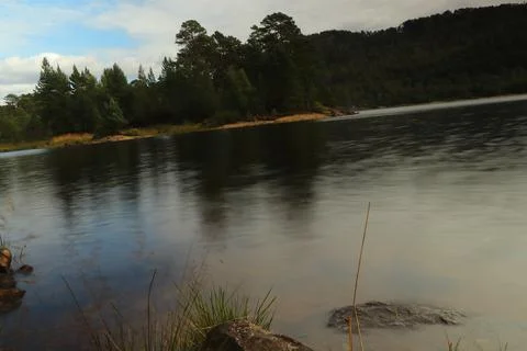 Strolling around Loch Beannacharan Stock Photos