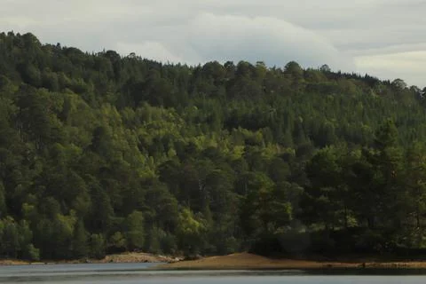 Strolling around Loch Beannacharan Stock Photos