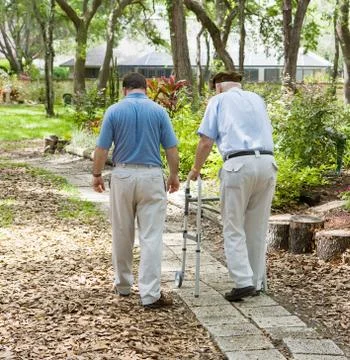 Strolling in the Garden Foto stock