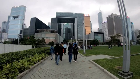 Strolling in Hong Kong Stock Footage 125026822