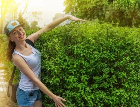 Strolling lady Foto stock