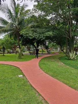 Strolling in the square Stock Photos