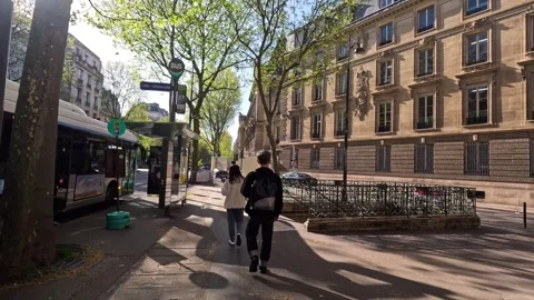 Strolling Through Sunny Paris Streets Stock Footage 289261955