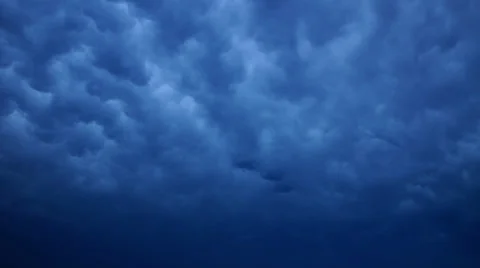 Strom clouds in dusk Stock Footage 34338622