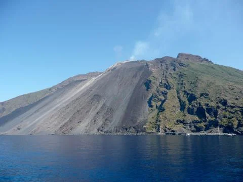 Stromboli, active volcano which is part of the aeolian islands archipelago Stock Photos