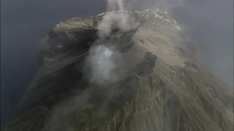 Stromboli aerial Stock-Footage 65385409