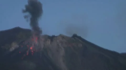 Stromboli eruption 02 Stock Footage