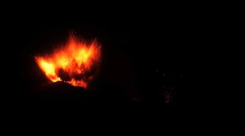 Stromboli Eruption Stockbeeldmateriaal 36681057
