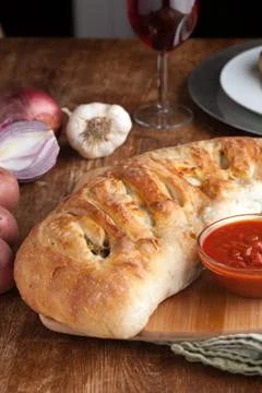 Stromboli Stuffed Bread Stock Photos