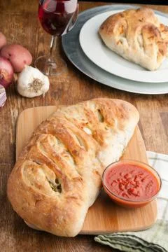 Stromboli Stuffed Bread Stock Photos