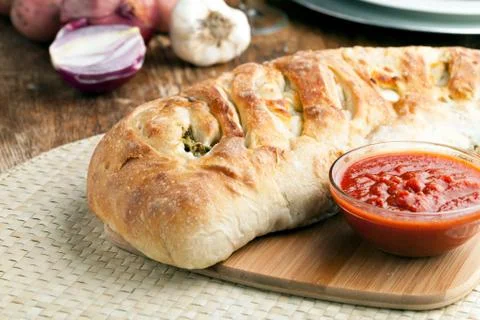 Stromboli Stuffed Bread Stock Photos