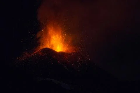 Strombolian activity Stock Photos