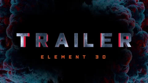 Strong Aggressive Trailer 3D Titles Stock After Effects