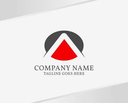 Strong and simple mountain or letter A logo Stock Illustration