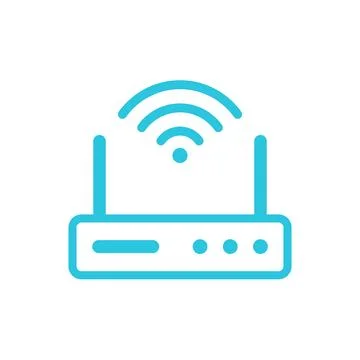 Strong and Stable Wi-Fi Signal icon.  Isolated on white background. Blue ic.. Stock Illustration
