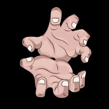 Strong anime hands. Stock Illustration