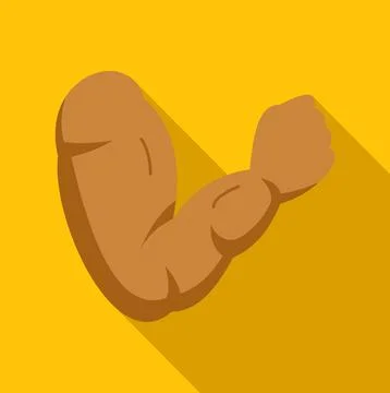 Strong arm flexing bicep showing muscle power and strength Stock-Illustration