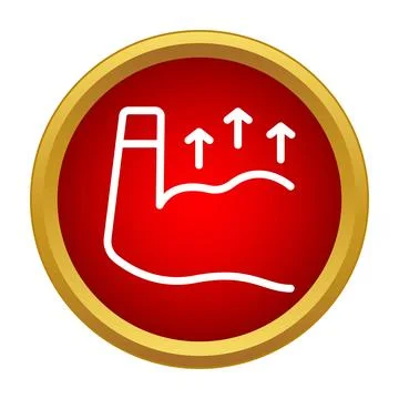Strong arm growing icon representing power and fitness Ilustración de archivo