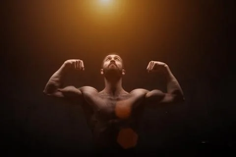 Strong athletic berdy man Stock Photos