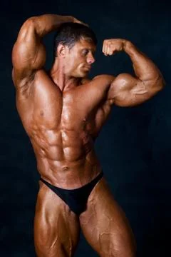 Strong athletic man Stock Photos