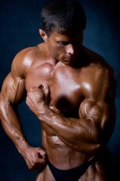 Strong athletic man Stock Photos
