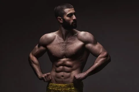 Strong athletic man Stock Photos