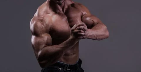 Strong athletic man Stock Photos