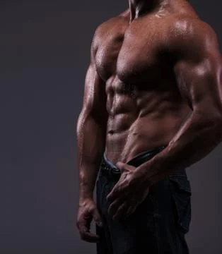 Strong athletic man Foto stock