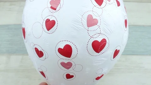Strong balloon with love Stock Footage 86672882