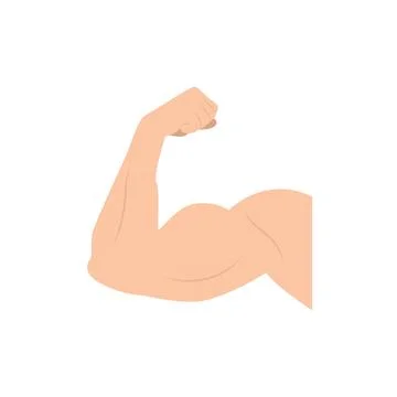 Strong bent arm symbolizing might and force. Illustrazione stock