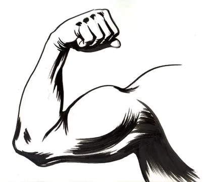 Strong biceps Illustrazione stock