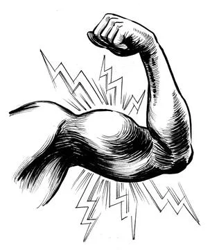 Strong biceps Illustrazione stock