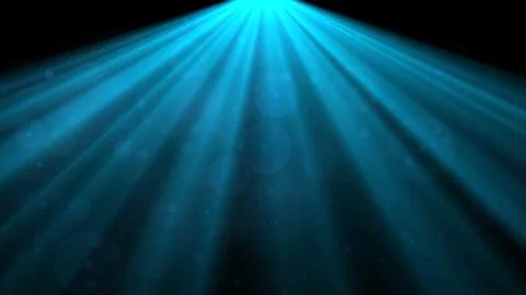 Strong blue light with rays shining from above Ilustração Stock